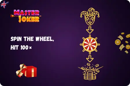 Master Joker multiplier wheel feature 100x win